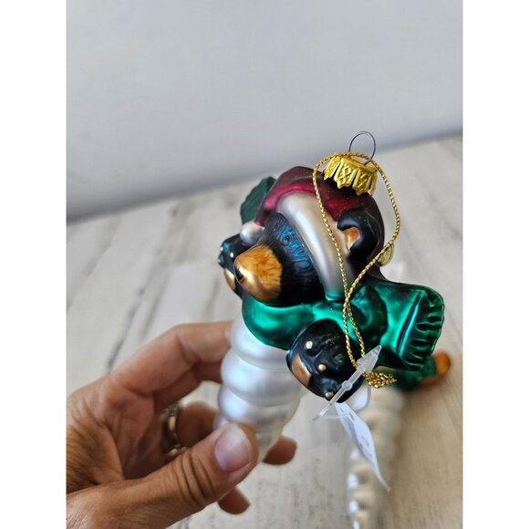 Kohls deer bear icicle ornament reindeer Xmas tree set lot - Picture 7 of 12